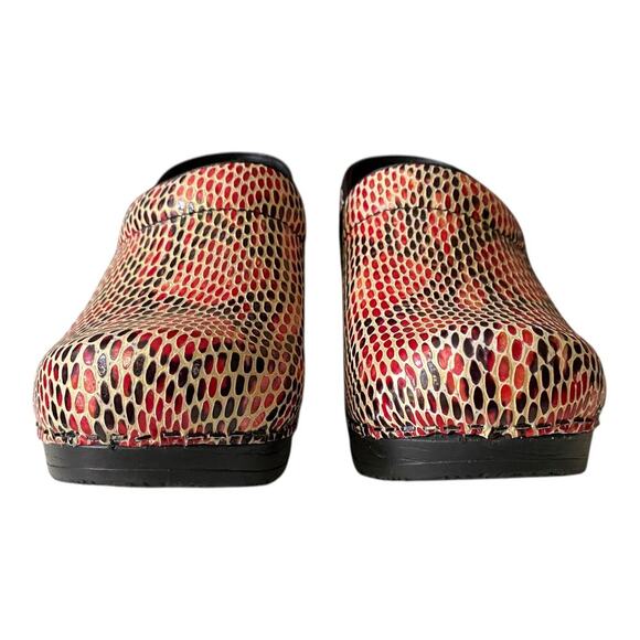 Sanita Clogs Womens Colorful Snake Leather SlipOns Size EU 35 US4 Nurse Shoes - Picture 6 of 12